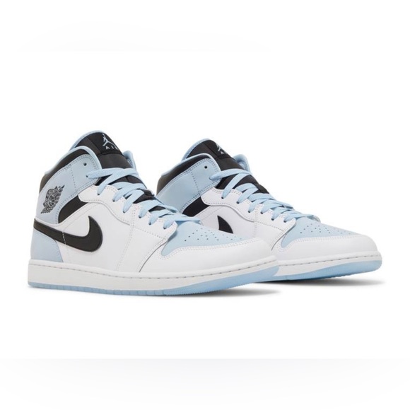 air jordan mid white blue
